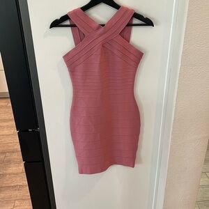 Dusty Pink Bandage Dress